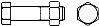DIN 601 MU Болт с шестигранной головкой, неполная резьба (аналог DIN 931), ISO 4016, класс точности С, с гайкой DIN 555 DIN 601 MU Болт с шестигранной головкой, неполная резьба (аналог DIN 931), ISO 4016, класс точности С, с гайкой DIN 555
