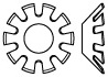DIN 6797 V Шайба зубчатая упругая, оцинкованная, стальная, форма V - вогнутая DIN 6797 V Шайба зубчатая упругая, оцинкованная, стальная, форма V - вогнутая