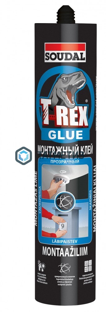 Клей монтажный T-REX "Прозрачный" blue 310 мл / 12  2 ПО ЦЕНЕ 1 Клей монтажный T-REX "Прозрачный" blue 310 мл / 12  2 ПО ЦЕНЕ 1