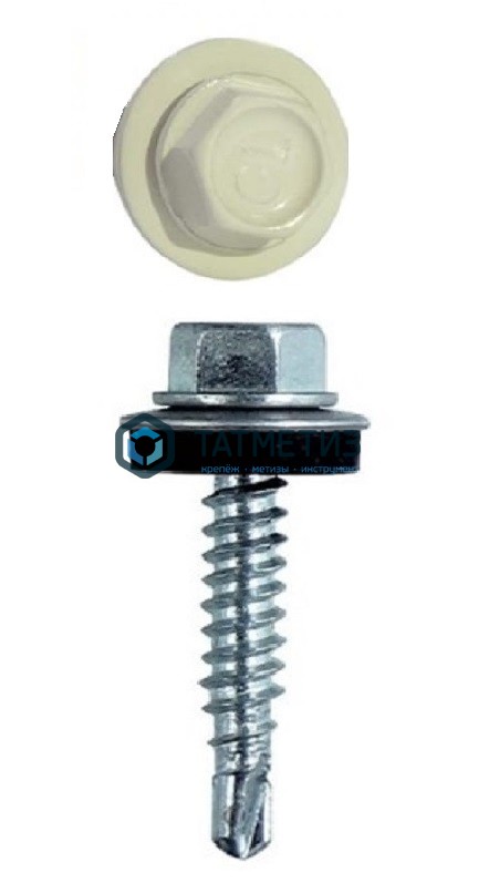 Саморез окраш.кров. 5,5х25 /1015/ (250 шт/уп) КК | «ТАТМЕТИЗ» Саморез окраш.кров. 5,5х25 /1015/ (250 шт/уп) КК - магазин крепежа «ТАТМЕТИЗ»