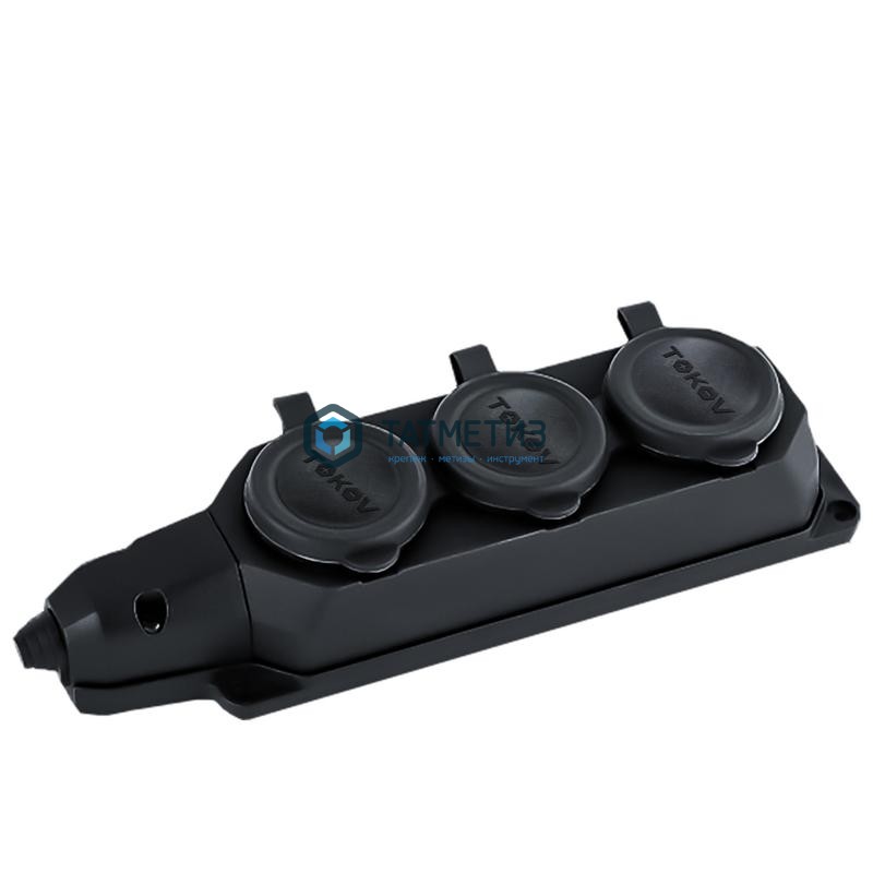 Колодка удлинителя 3-м с/з, каучук 16А TOKOV ELECTRIC -  магазин крепежа «ТАТМЕТИЗ»