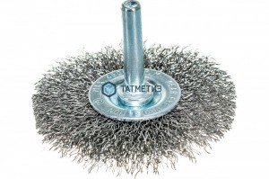 Щетка для дрели дисковая  75 мм, витая проволока 0,3 мм// Сибртех -  магазин крепежа «ТАТМЕТИЗ»
