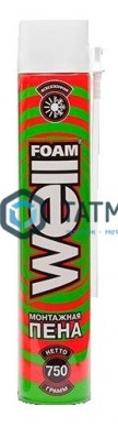 Пена монтажная Well foam 750г всесезонная /8 |  «ТАТМЕТИЗ» Пена монтажная Well foam 750г всесезонная /8 -  магазин крепежа «ТАТМЕТИЗ»