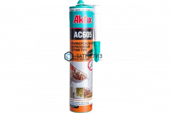 Герметик акриловый Akfix 310 мл (24) AC605 |  «ТАТМЕТИЗ» Герметик акриловый Akfix 310 мл (24) AC605 -  магазин крепежа «ТАТМЕТИЗ»
