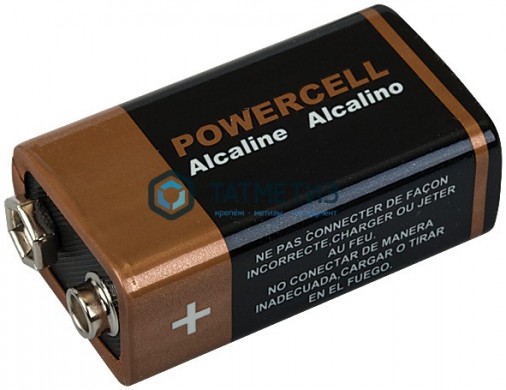 Батарейка Powercel Alkalinel, тип "Крона", 9 V |  «ТАТМЕТИЗ» Батарейка Powercel Alkalinel, тип "Крона", 9 V -  магазин крепежа «ТАТМЕТИЗ»