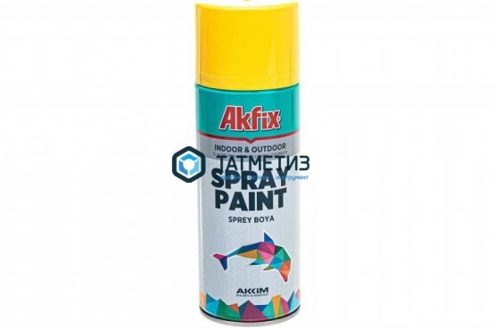 Краска аэроз. ЖЕЛТАЯ  глянц. RAL1003 400Ml Gw.300Gr (6) Akfix |  «ТАТМЕТИЗ» Краска аэроз. ЖЕЛТАЯ  глянц. RAL1003 400Ml Gw.300Gr (6) Akfix -  магазин крепежа «ТАТМЕТИЗ»