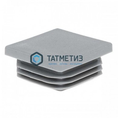 Заглушка для труб квадратная 20 х 20 мм (400 шт/уп) серая |  «ТАТМЕТИЗ» Заглушка для труб квадратная 20 х 20 мм (400 шт/уп) серая -  магазин крепежа «ТАТМЕТИЗ»