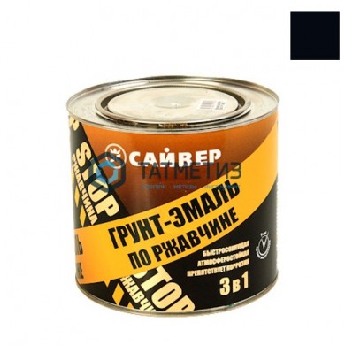 Грунт-эмаль по ржавчине ХВ 3 в 1 Сайвер ЧЕРНАЯ  1,8 кг-./6 |  «ТАТМЕТИЗ» Грунт-эмаль по ржавчине ХВ 3 в 1 Сайвер ЧЕРНАЯ  1,8 кг-./6 -  магазин крепежа «ТАТМЕТИЗ»
