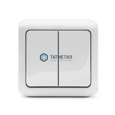 Выключатель 2-кл. ОП Quteo 10А IP44 10АХ бел. Leg 782302 |  «ТАТМЕТИЗ» Выключатель 2-кл. ОП Quteo 10А IP44 10АХ бел. Leg 782302 -  магазин крепежа «ТАТМЕТИЗ»