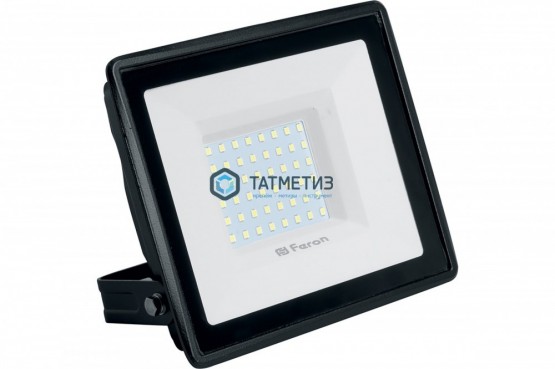 Прожектор светодиодный ДО-50w 6400К 4750Лм IP65 черный FERON |  «ТАТМЕТИЗ» Прожектор светодиодный ДО-50w 6400К 4750Лм IP65 черный FERON -  магазин крепежа «ТАТМЕТИЗ»