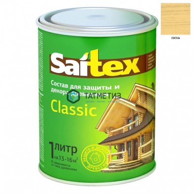 Деревозащитное средство Saitex Classic  СОСНА  1 л./14 |  «ТАТМЕТИЗ» Деревозащитное средство Saitex Classic  СОСНА  1 л./14 -  магазин крепежа «ТАТМЕТИЗ»