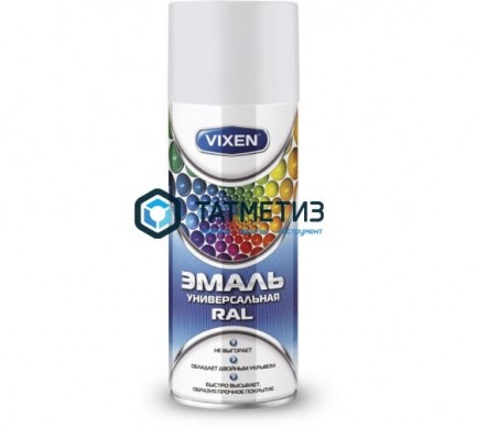 Краска аэроз. VIXEN  БЕЛАЯ сигнальная матовая RAL 9003 520 ml./6 |  «ТАТМЕТИЗ» Краска аэроз. VIXEN  БЕЛАЯ сигнальная матовая RAL 9003 520 ml./6 -  магазин крепежа «ТАТМЕТИЗ»