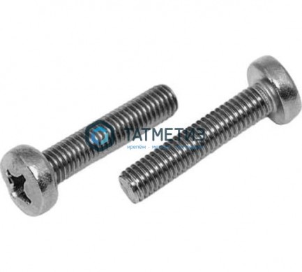 Винт полукр/гл крест/шл DIN 7985 А2 M4 х35 | «ТАТМЕТИЗ» Винт полукр/гл крест/шл DIN 7985 А2 M4 х35 - магазин крепежа «ТАТМЕТИЗ»