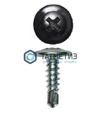 Саморез п/ш сверло 4,2x25  RAL 9005 |  «ТАТМЕТИЗ» Саморез п/ш сверло 4,2x25  RAL 9005 -  магазин крепежа «ТАТМЕТИЗ»