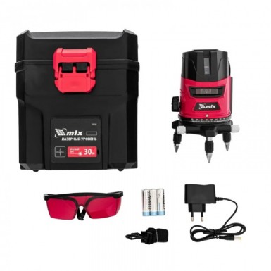 Уровень лазерный CRL-30R, 30 м, красный луч, батарейки, резьба 5/8"// MTX -  магазин крепежа «ТАТМЕТИЗ»