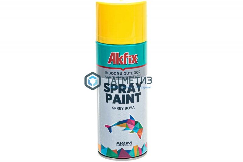 Краска аэроз. ЖЕЛТАЯ  глянц. RAL1003 400Ml Gw.300Gr (6) Akfix Краска аэроз. ЖЕЛТАЯ  глянц. RAL1003 400Ml Gw.300Gr (6) Akfix
