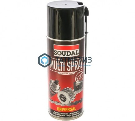 Смазка SOUDAL силиконовая MULTI SPRAY 400 мл |  «ТАТМЕТИЗ» Смазка SOUDAL силиконовая MULTI SPRAY 400 мл -  магазин крепежа «ТАТМЕТИЗ»
