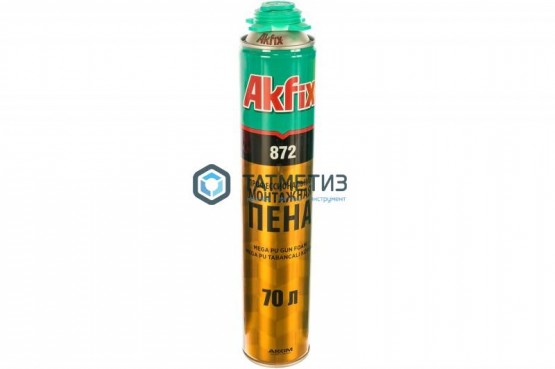 Пена монтажная проф Akfix 872 70 л  1020 гр /12 |  «ТАТМЕТИЗ» Пена монтажная проф Akfix 872 70 л  1020 гр /12 -  магазин крепежа «ТАТМЕТИЗ»