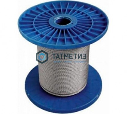 Трос  стальной оц. 1,5 мм DIN 3055  (250 м/бух) КК / R |  «ТАТМЕТИЗ» Трос  стальной оц. 1,5 мм DIN 3055  (250 м/бух) КК / R -  магазин крепежа «ТАТМЕТИЗ»
