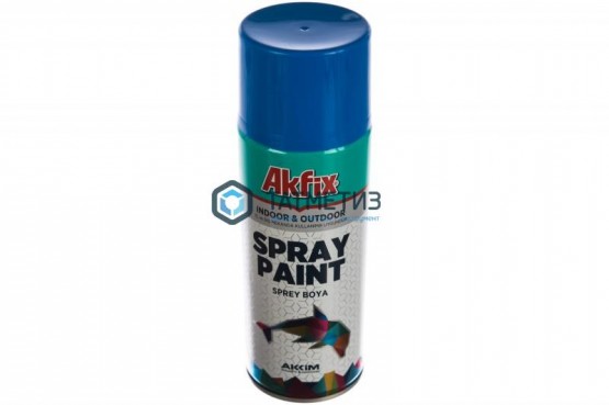 Краска аэроз. СИНЯЯ  глянц. RAL5017 400ML Gw.300Gr(6) Akfix |  «ТАТМЕТИЗ» Краска аэроз. СИНЯЯ  глянц. RAL5017 400ML Gw.300Gr(6) Akfix -  магазин крепежа «ТАТМЕТИЗ»