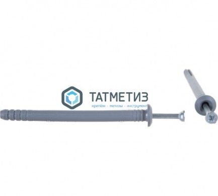Дюбель-гвоздь 6х80 гриб (100 шт уп) ТК |  «ТАТМЕТИЗ» Дюбель-гвоздь 6х80 гриб (100 шт уп) ТК -  магазин крепежа «ТАТМЕТИЗ»
