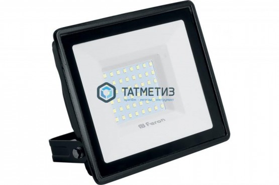 Прожектор светодиодный ДО-50w 6400К 4500Лм IP65 черный FERON |  «ТАТМЕТИЗ» Прожектор светодиодный ДО-50w 6400К 4500Лм IP65 черный FERON -  магазин крепежа «ТАТМЕТИЗ»